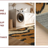 Ultra Soft Area Rug, Non Slip, Stain Resistant, Washable Area Rugs for Living Room, Bedroom, Tan and Terracotta Dining Room Boho Area Rug(Beige)