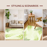 Elegant Earth Tones Shaggy Texture(Green)