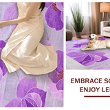 Ultra Soft Area Rug, Non Slip, Stain Resistant, Washable Area Rugs for Living Room, Bedroom, Dreamy Plush Blossom Arrangement(Purple)