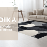 Contemporary Black and White Swirls(Black)