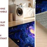 Ultra Soft Area Rug, Non Slip, Stain Resistant, Washable Area Rugs for Living Room, Bedroom, Whimsical Cosmic Fantasy Visual Theme(Blue)