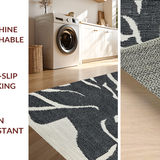 Ultra Soft Area Rug, Non Slip, Stain Resistant, Washable Area Rugs for Living Room, Bedroom, Black Bow Rug:  Boho Chic Aesthetic Decor(Black)