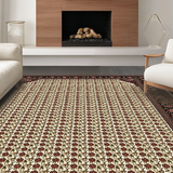 Ultra Soft Area Rug, Non Slip, Stain Resistant, Washable Area Rugs for Living Room, Bedroom, Lively Modern Floral Fusion(White)