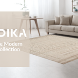 Ultra Soft Area Rug, Non Slip, Stain Resistant, Washable Area Rugs for Living Room, Bedroom, Vibrant Tasseled Modern Simplicity(Beige)