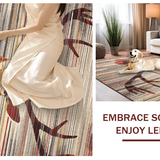 Ultra Soft Area Rug, Non Slip, Stain Resistant, Washable Area Rugs for Living Room, Bedroom, Transitional Natural Element Design(Brown)