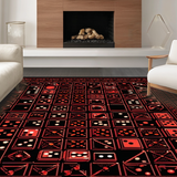 Ultra Soft Area Rug, Non Slip, Stain Resistant, Washable Area Rugs for Living Room, Bedroom, Unique Gaming-Inspired Graphic Layout(Black)