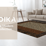 Ultra Soft Area Rug, Non Slip, Stain Resistant, Washable Area Rugs for Living Room, Bedroom, Luxurious Warm Toned Decor(Brown)