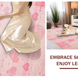 Ultra Soft Area Rug, Non Slip, Stain Resistant, Washable Area Rugs for Living Room, Bedroom, Trendy Light Pink Decor Piece(Pink)