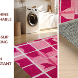 Ultra Soft Area Rug, Non Slip, Stain Resistant, Washable Area Rugs for Living Room, Bedroom, Cute Pink Bows Area Rug with Playful Motif(Pink)
