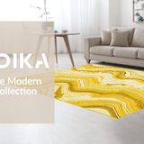 Ultra Soft Area Rug, Non Slip, Stain Resistant, Washable Area Rugs for Living Room, Bedroom, Warm Earth Tone Textured Pattern(Yellow)