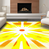 Ultra Soft Area Rug, Non Slip, Stain Resistant, Washable Area Rugs for Living Room, Bedroom, Chic Orange and Blue Contrast(Yellow)
