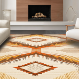Ultra Soft Area Rug, Non Slip, Stain Resistant, Washable Area Rugs for Living Room, Bedroom, Elegant Trellis Pattern in Warm Hues(Beige)