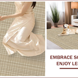 Ultra Soft Area Rug, Non Slip, Stain Resistant, Washable Area Rugs for Living Room, Bedroom, Picket Fences Indoor Outdoor(Beige)