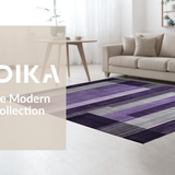 Ultra Soft Area Rug, Non Slip, Stain Resistant, Washable Area Rugs for Living Room, Bedroom, Sophisticated Plush Modern Interior Element(Purple)