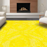 Ultra Soft Area Rug, Non Slip, Stain Resistant, Washable Area Rugs for Living Room, Bedroom, Artistic Irregular Shag Pattern(Yellow)