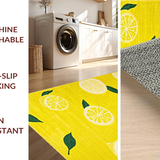 Ultra Soft Area Rug, Non Slip, Stain Resistant, Washable Area Rugs for Living Room, Bedroom, Playful Citrus Graphic Delight(Yellow)