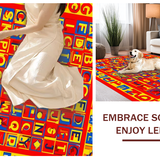 Ultra Soft Area Rug, Non Slip, Stain Resistant, Washable Area Rugs for Living Room, Bedroom, Vibrant Animal Illustration Design(Red)