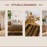 Ultra Soft Area Rug, Non Slip, Stain Resistant, Washable Area Rugs for Living Room, Bedroom, Luxurious Multicolor Animal Fusion(Brown)
