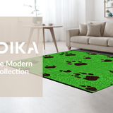 Lively Print Featuring Forest Fauna(Green)