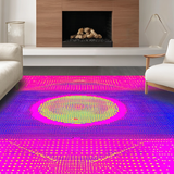 Ultra Soft Area Rug, Non Slip, Stain Resistant, Washable Area Rugs for Living Room, Bedroom, Bold Galactic Whimsical Pattern(Pink)