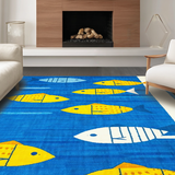 Fun and Colorful Marine Creature Print(Blue)