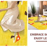 Ultra Soft Area Rug, Non Slip, Stain Resistant, Washable Area Rugs for Living Room, Bedroom, Delightful Cheerful Aesthetic Vibe(Yellow)