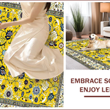 Ultra Soft Area Rug, Non Slip, Stain Resistant, Washable Area Rugs for Living Room, Bedroom, Chic Eclectic Tiled Arrangement(Yellow)