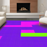 Ultra Soft Area Rug, Non Slip, Stain Resistant, Washable Area Rugs for Living Room, Bedroom, Energetic Number-Centric Decorative Theme(Purple)