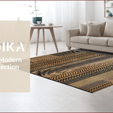 Ultra Soft Area Rug, Non Slip, Stain Resistant, Washable Area Rugs for Living Room, Bedroom, Vintage Inspired Cowhide Style Statement(Black)