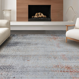 Artistic Gray Rust Abstract Motif(Gray)