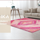 Ultra Soft Area Rug, Non Slip, Stain Resistant, Washable Area Rugs for Living Room, Bedroom, Rustic Pink Western Boot Motif(Pink)