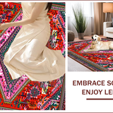 Ultra Soft Area Rug, Non Slip, Stain Resistant, Washable Area Rugs for Living Room, Bedroom, Vibrant Nature-Inspired Yoga Space Plush Carpet(Red)