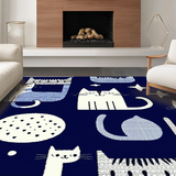 Charming Vintage Feline Artwork(Blue)