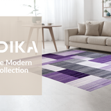 Ultra Soft Area Rug, Non Slip, Stain Resistant, Washable Area Rugs for Living Room, Bedroom, Rustic Purple Grey Blend(Purple)