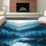 Chic Gray Tiled Motif(Blue)