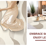 Artistic Cream Tiled Wave Aesthetic(Beige)