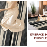 Ultra Soft Area Rug, Non Slip, Stain Resistant, Washable Area Rugs for Living Room, Bedroom, Minimalist Graphic Animal Theme(Black)