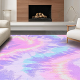 Ultra Soft Area Rug, Non Slip, Stain Resistant, Washable Area Rugs for Living Room, Bedroom, Radiant Multicolor Abstract Artistry(Purple)