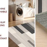 Ultra Soft Area Rug, Non Slip, Stain Resistant, Washable Area Rugs for Living Room, Bedroom, Rustic Randomized Colorful Patterns(Gray)
