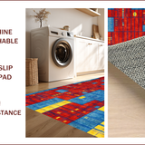 Ultra Soft Area Rug, Non Slip, Stain Resistant, Washable Area Rugs for Living Room, Bedroom, Colorful Interactive Landscape Play Area(Red)