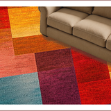 Ultra Soft Area Rug, Non Slip, Stain Resistant, Washable Area Rugs for Living Room, Bedroom, Modern Abstract Cabin(Red)