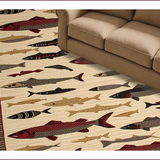 Ultra Soft Area Rug, Non Slip, Stain Resistant, Washable Area Rugs for Living Room, Bedroom, Rustic Earthy Fisherman Aesthetic(Beige)