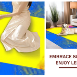 Ultra Soft Area Rug, Non Slip, Stain Resistant, Washable Area Rugs for Living Room, Bedroom, Dynamic Ombre Geometric Composition(Yellow)