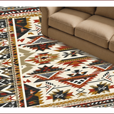 Ultra Soft Area Rug, Non Slip, Stain Resistant, Washable Area Rugs for Living Room, Bedroom, Neutral Tribal Geometric Living Room Stain-Resistant Rug(Blue)