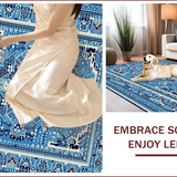 Ultra Soft Area Rug, Non Slip, Stain Resistant, Washable Area Rugs for Living Room, Bedroom, Vintage Chenille Low Pile(Blue)