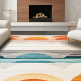 Ultra Soft Area Rug, Non Slip, Stain Resistant, Washable Area Rugs for Living Room, Bedroom, Stylish Neutral Lettering Display(Orange)