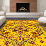 Ultra Soft Area Rug, Non Slip, Stain Resistant, Washable Area Rugs for Living Room, Bedroom, Elegant Yellow Blooming Design(Yellow)