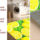 Ultra Soft Area Rug, Non Slip, Stain Resistant, Washable Area Rugs for Living Room, Bedroom, Joyful Kitchen Citrus Arrangement(Yellow)