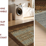 Ultra Soft Area Rug, Non Slip, Stain Resistant, Washable Area Rugs for Living Room, Bedroom, Rustic Earthy Tones Aesthetic(Brown)