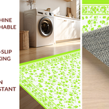 Ultra Soft Area Rug, Non Slip, Stain Resistant, Washable Area Rugs for Living Room, Bedroom, Playful Petal Design(White)